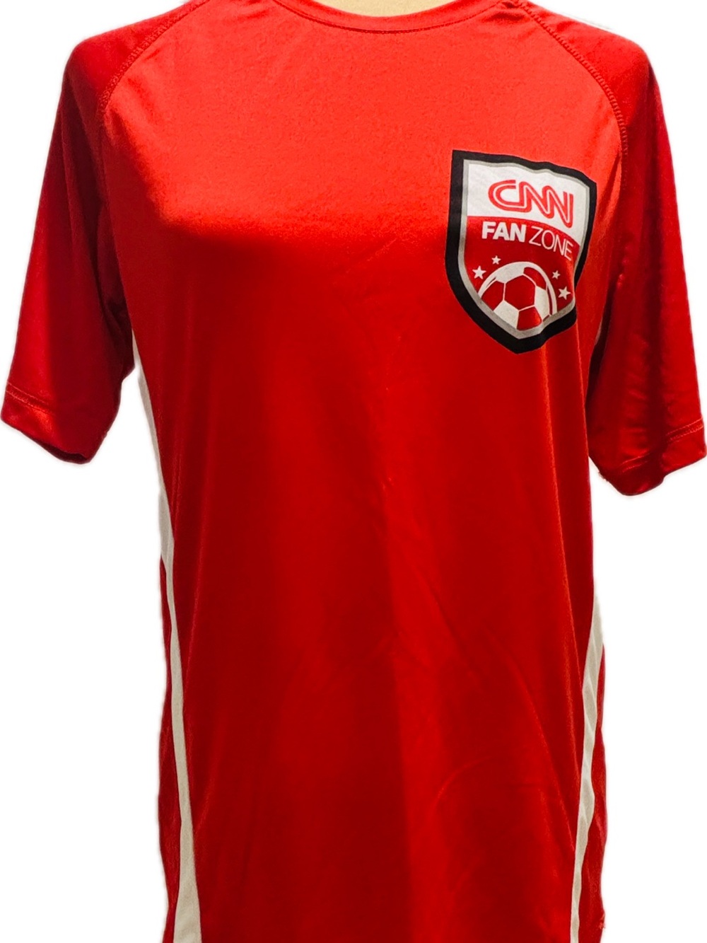 ⚽️ Adult Sport-Tek Red and White CNN Fan Zone Soccer Jersey ⚽️